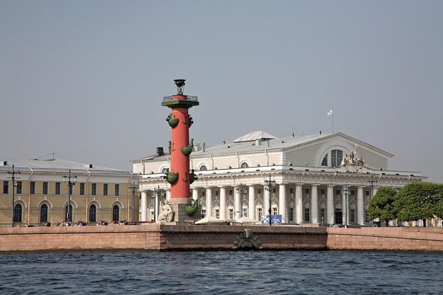 Old Saint Petersburg Stock Exchange and Rostral Columns